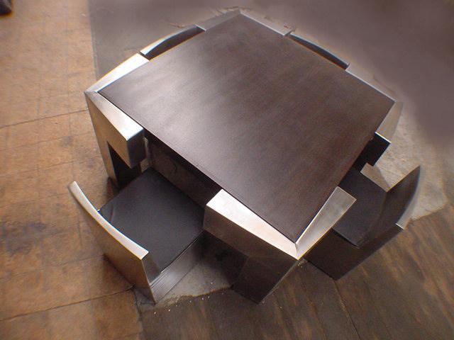 ICI ET LÀ Квадратный стальной стол Connect sun-id-1440850 - Вид №2