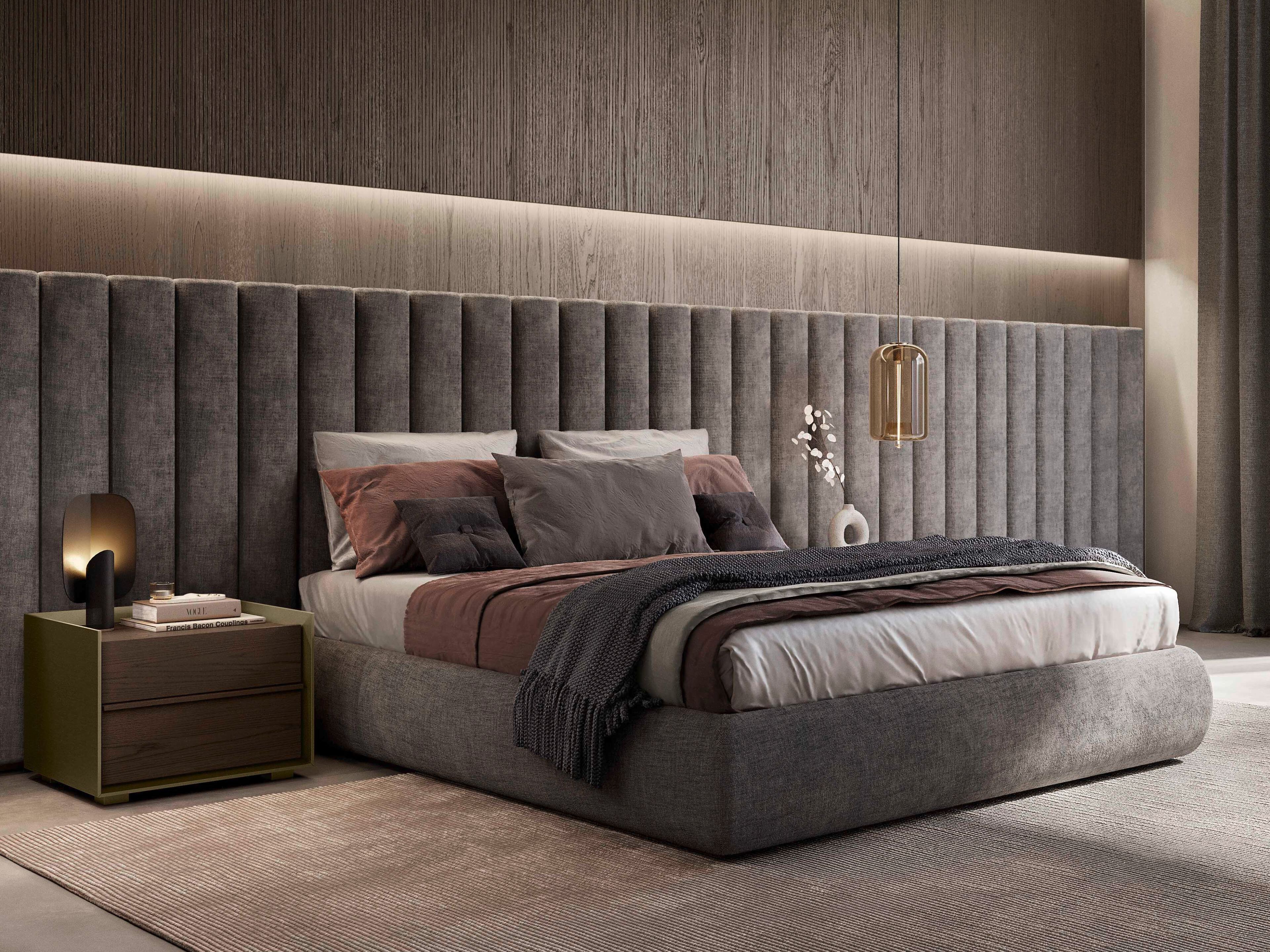 Двуспальная мягкая кровать из ткани Olivieri дресс-код ARCH-00076369 - Вид №16