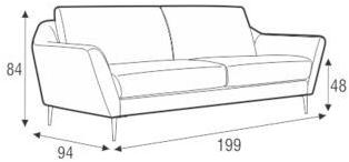 Sits Мягкий 3-х местный диван из ткани Agda sun-id-1495984 - Вид №6