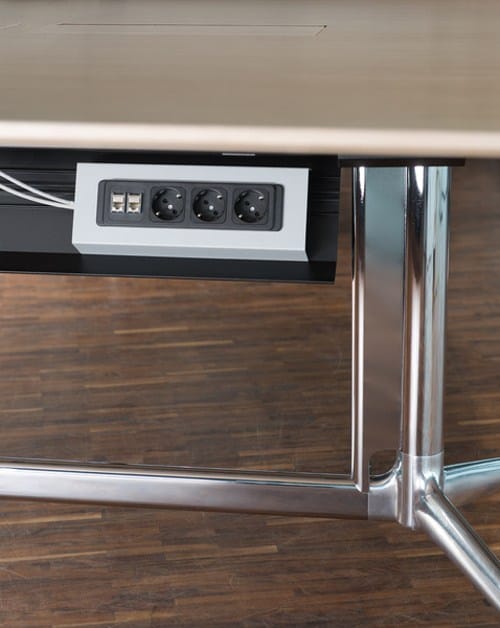 Прямоугольный стол для совещаний из алюминия и дерева Brunner FINA ARCH-00152210 - Вид №2