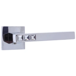 Ручка дверная на розетке CRYSTAL FLASH DM/HD CP-8, цвет хром 18763760 STLM-2111670