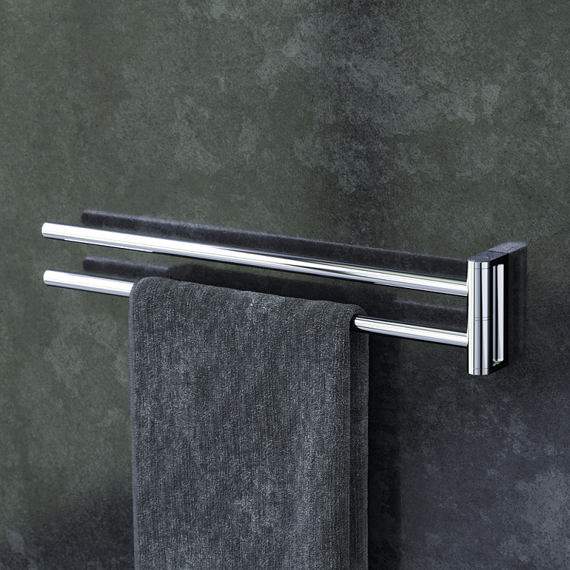 A5032664 Двойная вешалка-вертушка для полотенец 38 см хром шт AM.PM Inspire - Вид №1