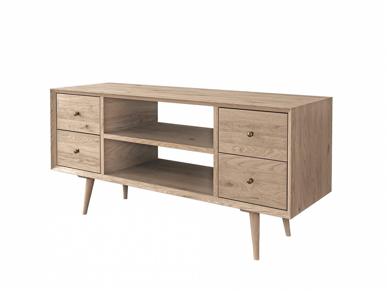 Тумба под телевизор с ящиками бежевая Jordan FURNITERA JORDAN 120313 Бежевый  - Вид №1