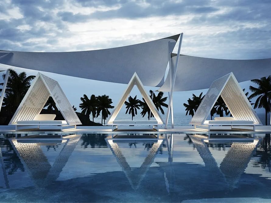 Откидная Садовая кровать с солнцезащитным козырьком Vondom Vineyard ARCH-00128436 - Вид №6