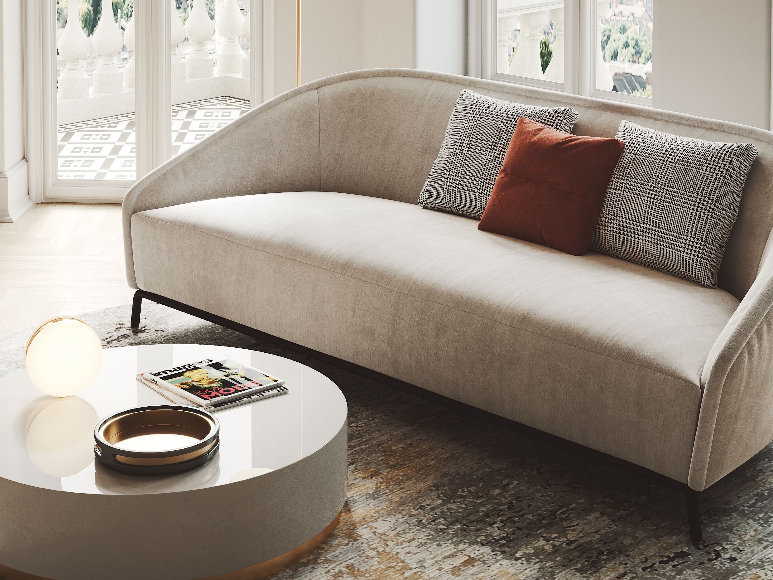 3-местный тканевый диван PRADDY Metro ARCH-00149087 - Вид №5