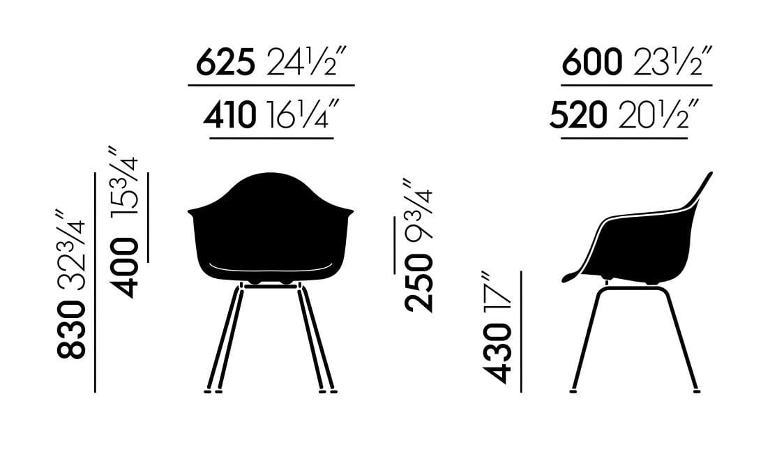 Стул из полипропилена со встроенной подушкой VITRA Eames Plastic Chair ARCH-00003802 - Вид №3