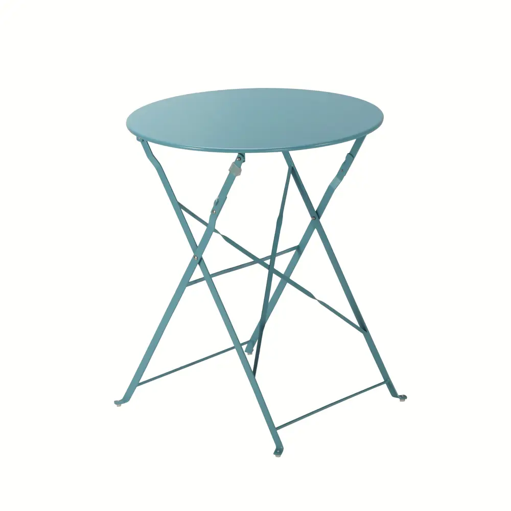 Стол садовый круглый Naterial Flora Origami складной 60х71 см сталь синий STLM-2184005 - Вид №1