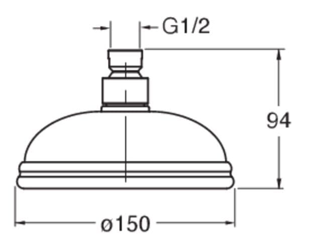 Потолочная душевая головка с системой защиты от накипи CRISTINA Rubinetterie душевые головки и рычаги-Shower &amp ARCH-00065489 - Вид №2