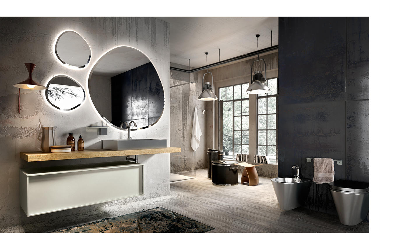 ED-ST41 Edone Круглые зеркала неправильной формы НЕРЕГУЛЯРНЫЙ КРУГЛЫЙ со скошенным периметром  - Вид №3