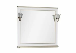 Зеркало Aquanet Валенса 100 белый краколет/золото