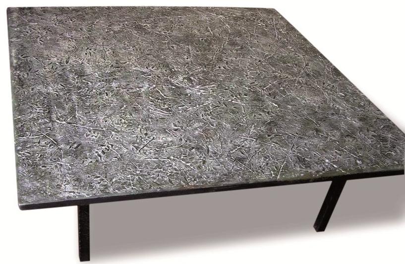 ICI ET LÀ Низкий квадратный журнальный столик Empreintes huellas sun-id-1389995 - Вид №1