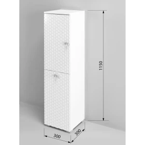 91617150 Шкаф для ванной Regent Style Соната 1д1корз левый напольный 30x115см цвет белый STLM-1459221