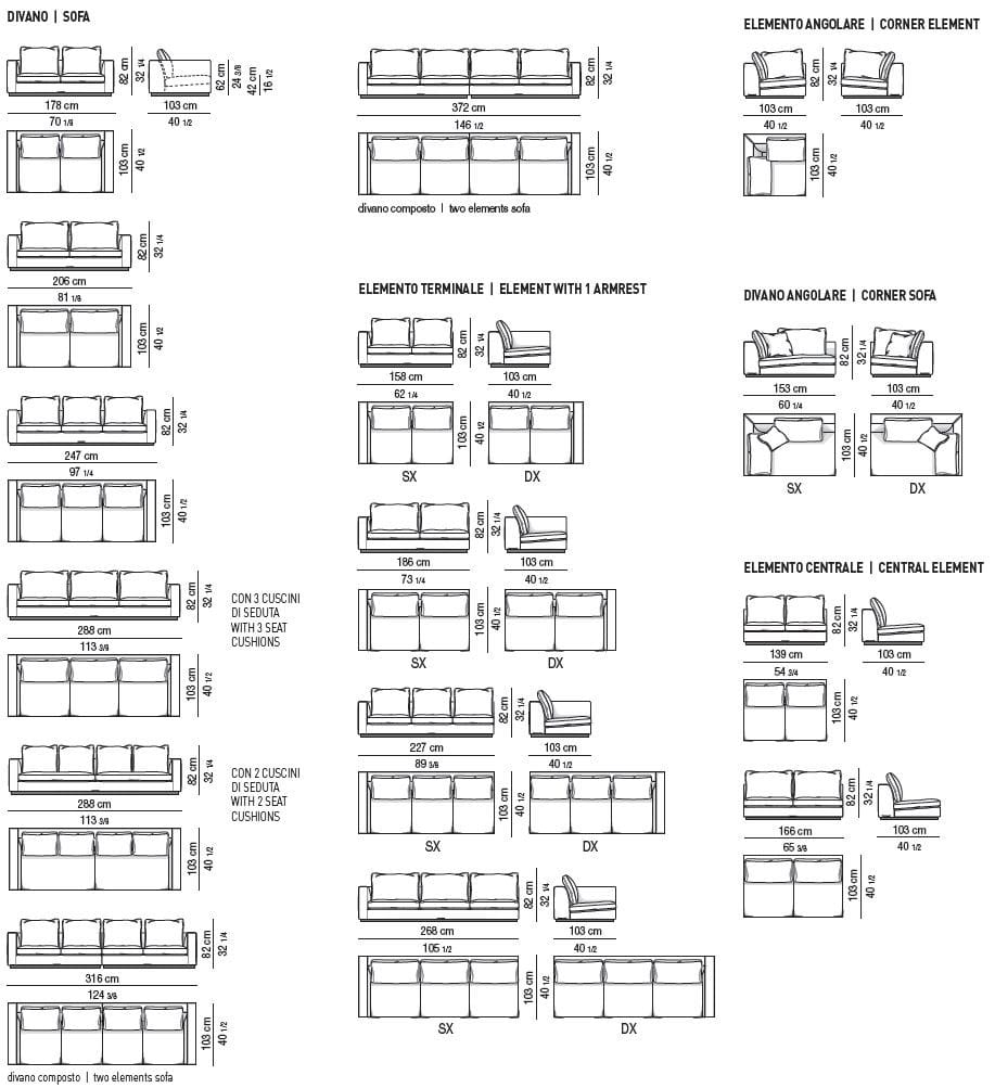 Кожаный диван Minotti Andersen System ARCH-00088984 - Вид №9
