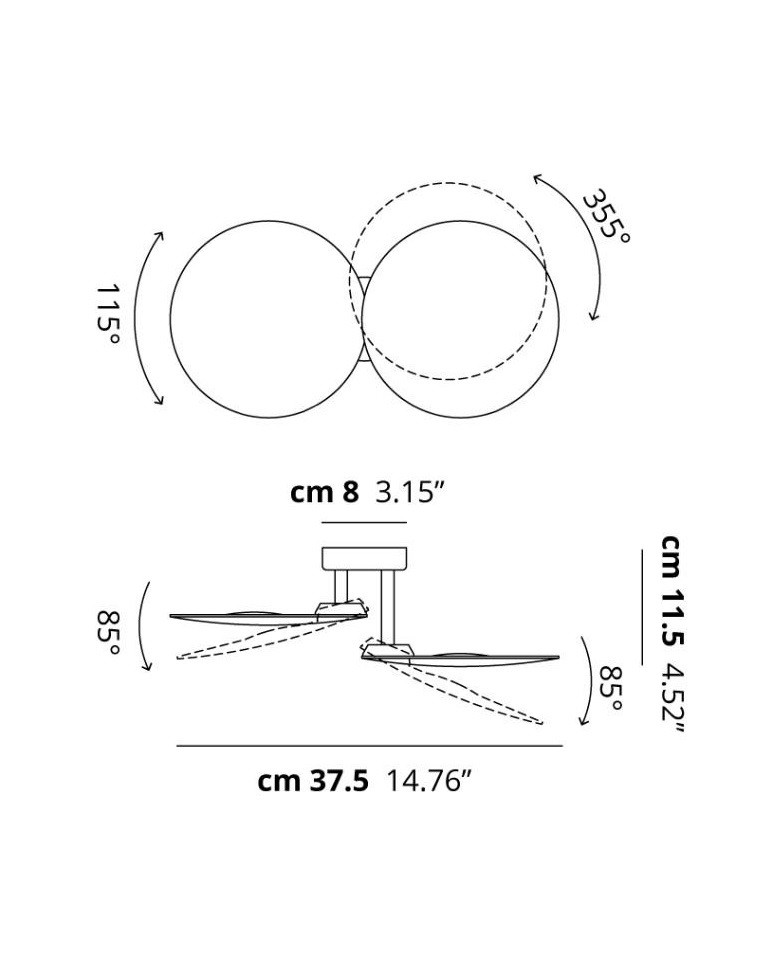 Studio Design Puzzle Round AP3 159004 светильник настенно-потолочный Studio Italia Design 109936 - Вид №3