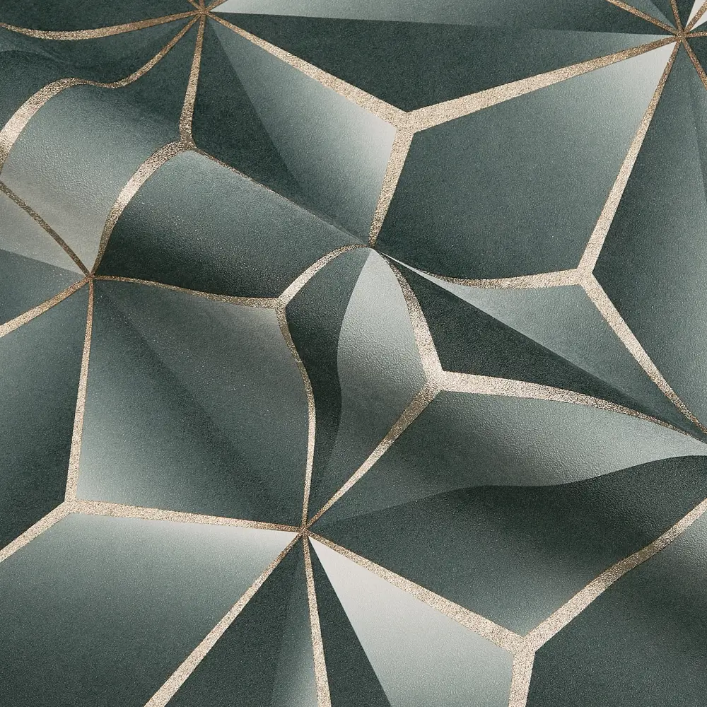 Обои флизелиновые Ateliero Kaleidos зеленые 1.06 м AT88187-05 Kaleidoscope STLM-2139646 - Вид №2