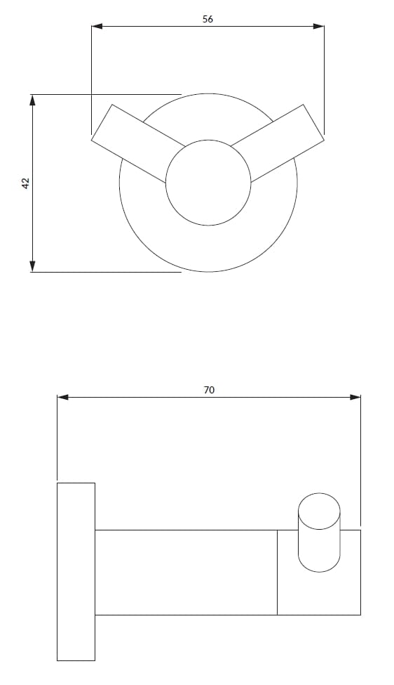 Вешалка для полотенец из латуни OMNIRES Modern Project ARCH-00036969 - Вид №4