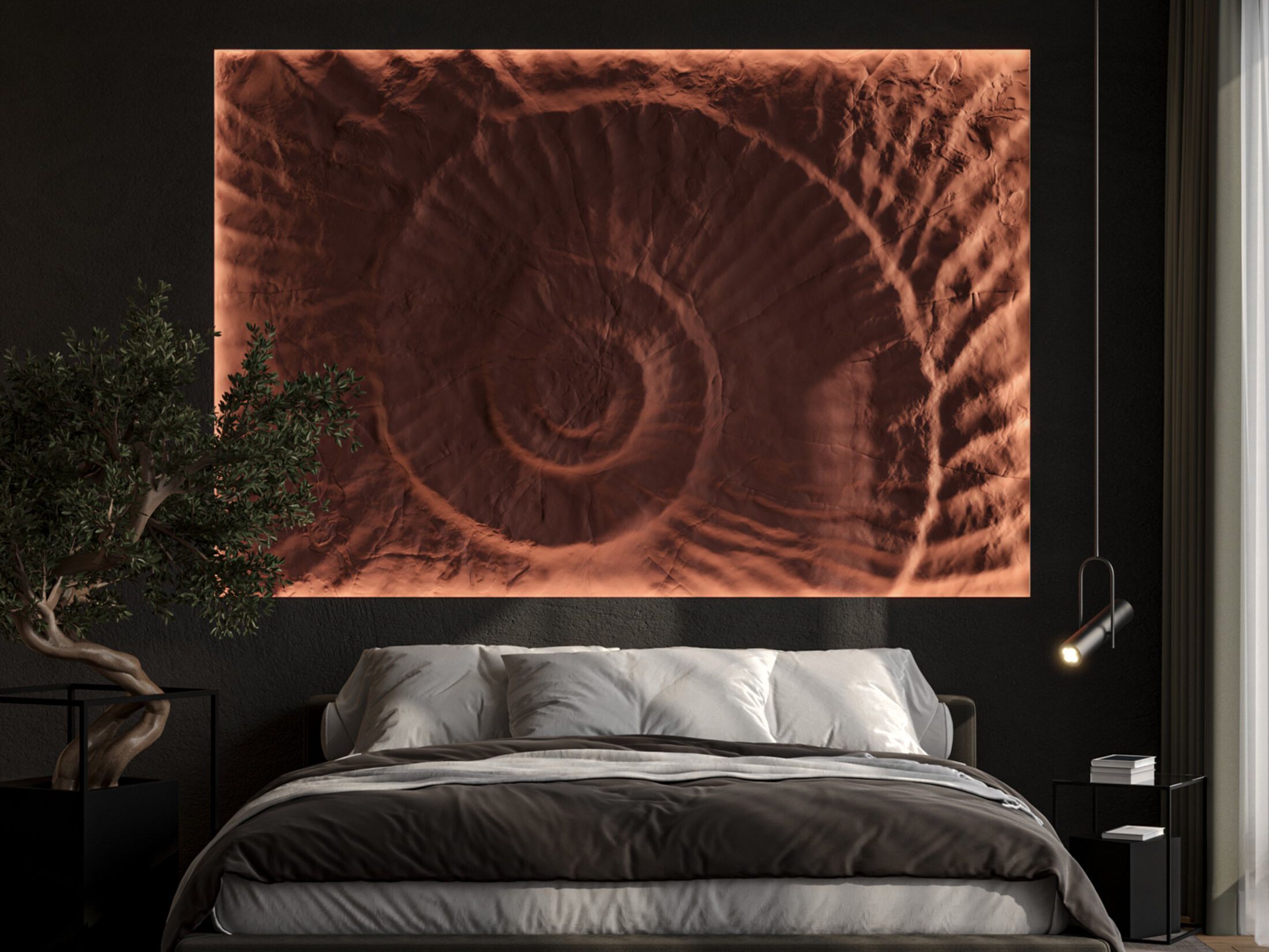 Трехмерная декоративная гипсовая панель WallDeco SNAIL TRAIL ARCH-00106507 - Вид №1