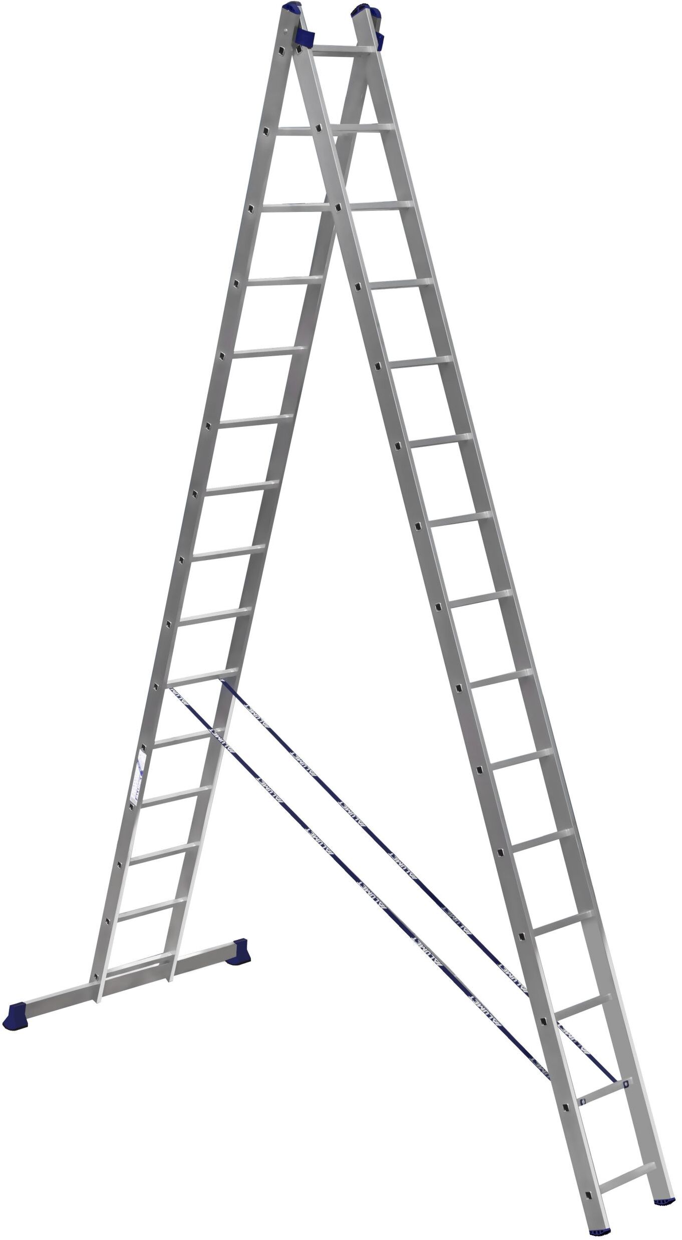 Алюминиевая двухсекционная универсальная лестница HS2 6215