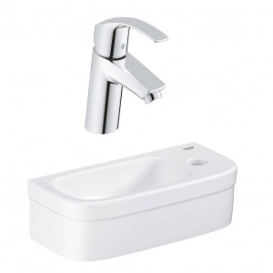 NC0001 Подвесная раковина настенная прямоугольная Grohe Euro белая