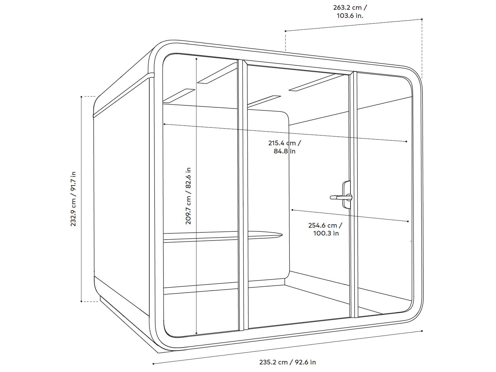 Акустическая офисная кабина со столом Framery FRAMERY SIX™ ARCH-00056099 - Вид №5