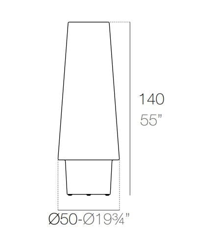 Пластиковый светодиодный напольный торшер Vondom Ulm ARCH-00080282 - Вид №4