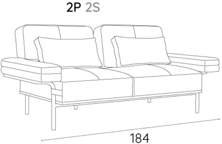 Adrenalina 2-местный тканевый диван Leo sun-id-1369248 - Вид №10