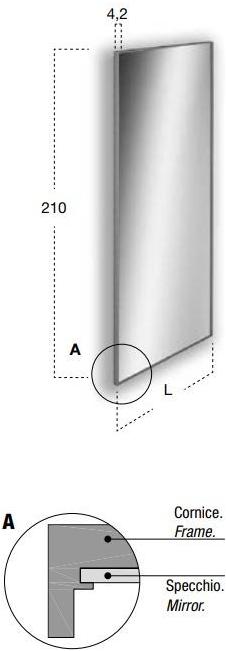 Antonio Lupi Design Прямоугольное настенное зеркало для ванной Bespoke Antoniolupi sun-id-1513182 - Вид №3