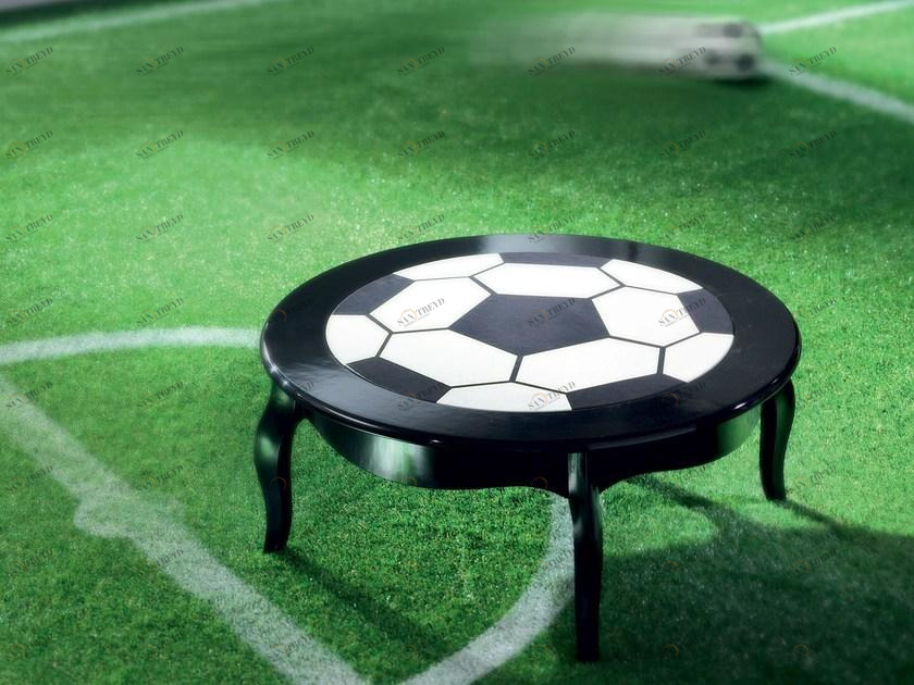 Modenese Gastone Круглый лакированный журнальный столик Football Art. 17