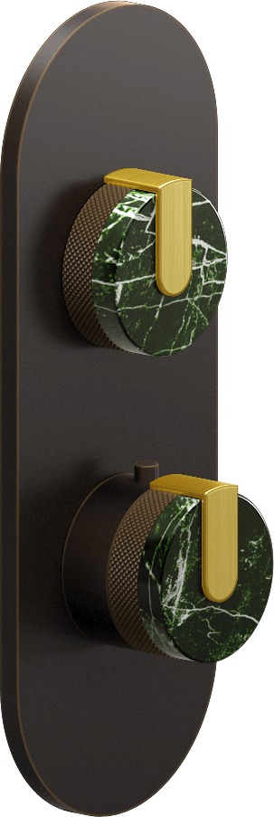 E-8026-R2MGE0-L1BB-OB-T Планка M-Series с 2 ручками - Внешняя часть GRAFF MOD+