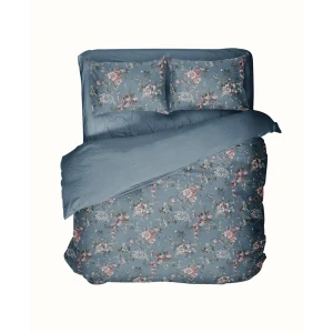 Комплект постельного белья Шуйские Ситцы Гардения двуспальный бязь бирюзовый