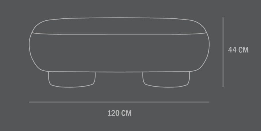 Большая скамейка из ткани 101 Copenhagen Big Foot ARCH-00029148 - Вид №6