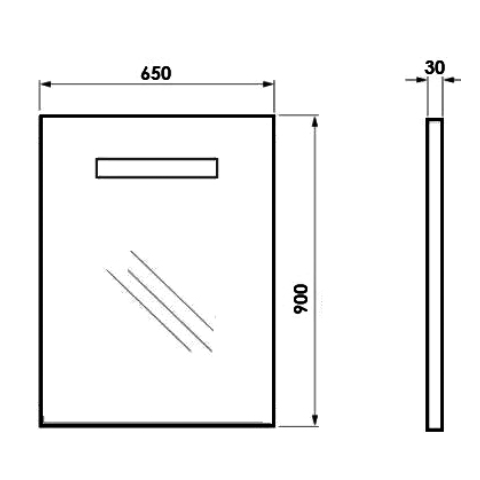Зеркало Sonic 65*90 см. С подсветкой Хром ORANGE sun-id-1517160 - Вид №2