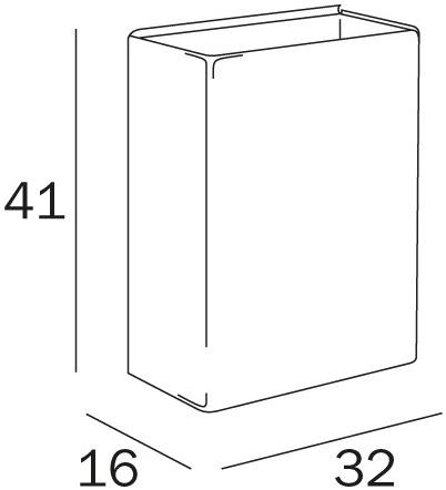 INDA® Настенный металлический мусорный ящик Hotellerie Av401d - Вид №1