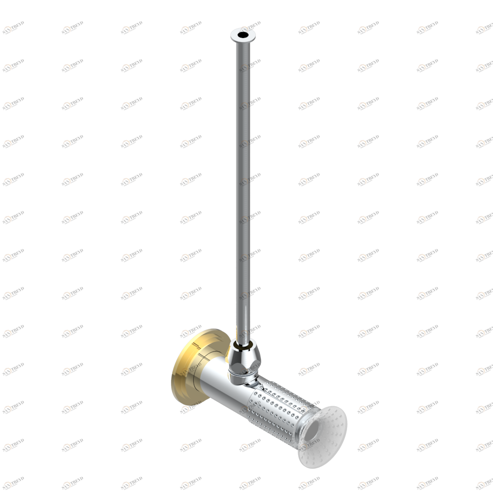 A2I-181/S Кран запорный 1/2" стильный регулируемый с 30 cм трубкой Thg-paris Perle Хром/золото A2I-181/S CAT.A