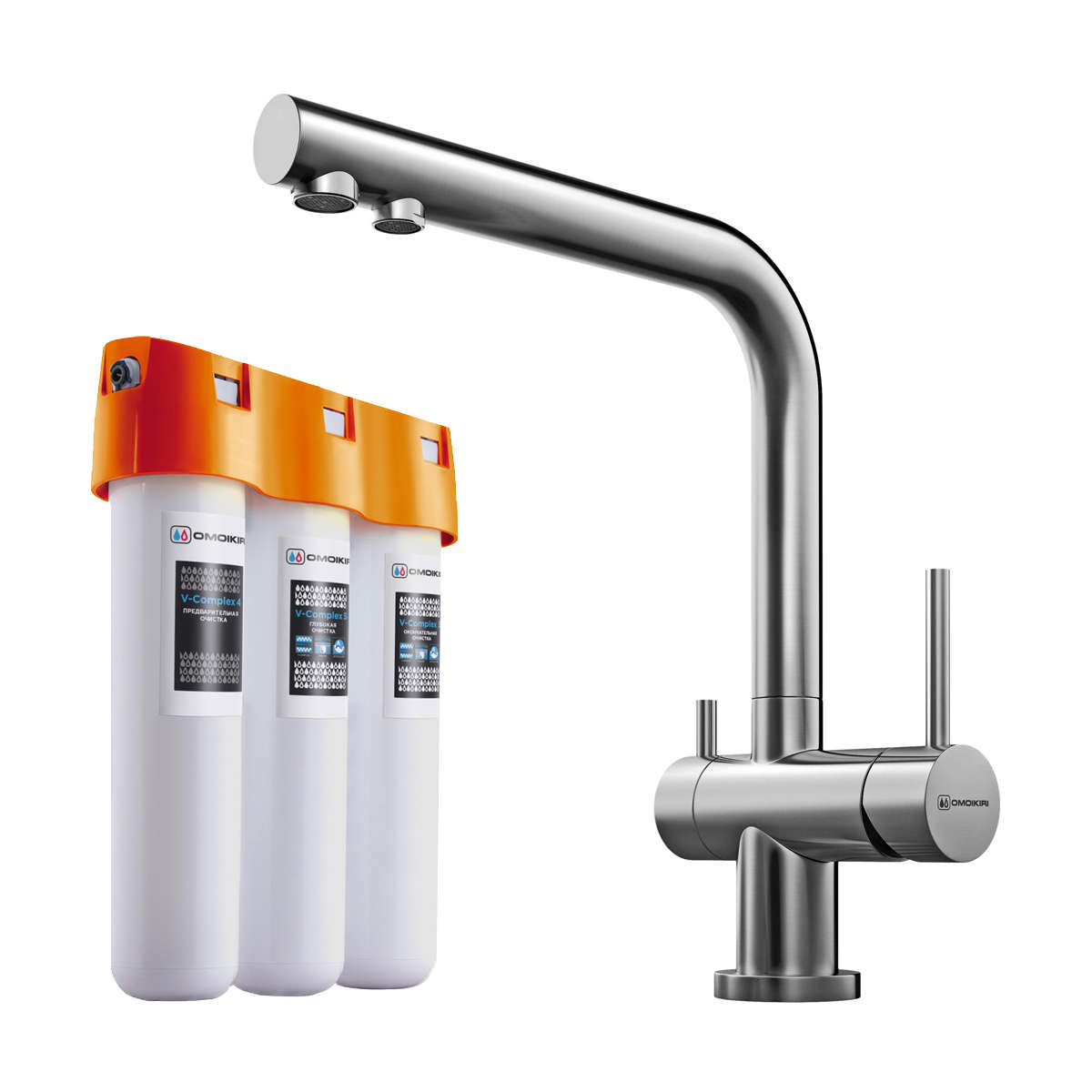 Смеситель для кухни Pure Drop lite + Nagano BN OMOIKIRI 4011.8028