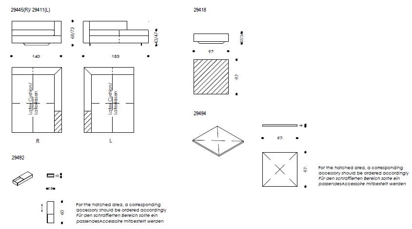 Модульный тканевый диван с полуостровом Wittmann CAMIN REVISITED ARCH-00118798 - Вид №14