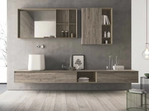 NOVELLO Подвесная тумба под умывальник из HPL с ящиками Calix xl