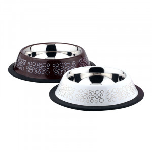 ПР0049218 Миска для животных Circle Bowl металлическая 400мл Foxie