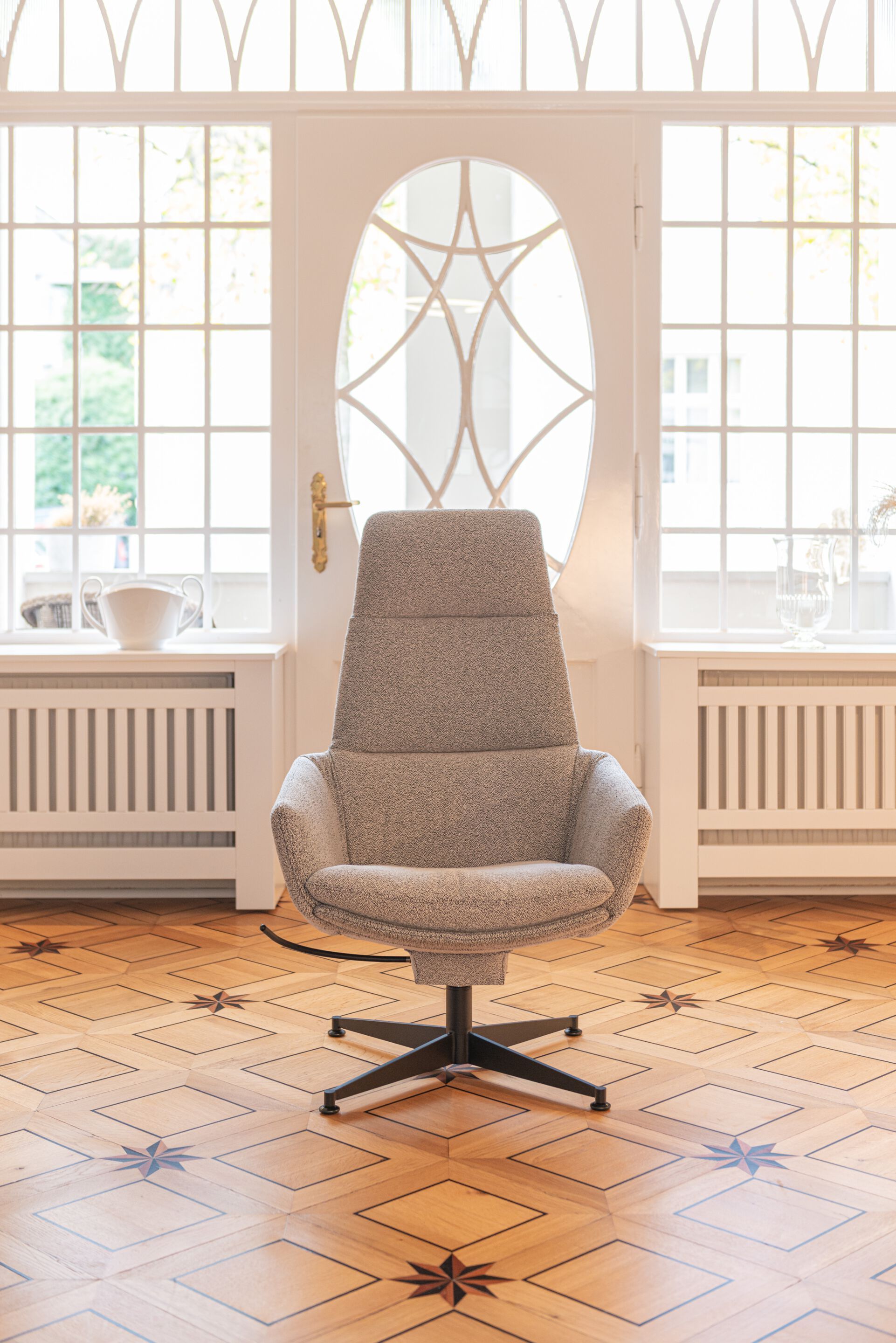 4-спицевое тканевое вращающееся кресло с подлокотниками KFF Faye ARCH-00093779 - Вид №6