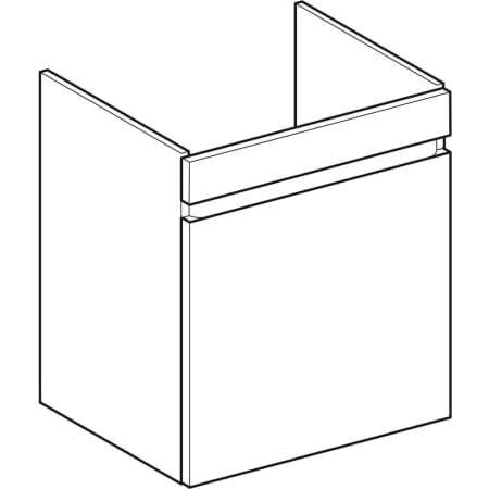 501.904.00.1 Шкафчик для раковины Geberit Renova Plan, с одним выдвижным ящиком и одним внутренним выдвижным ящиком Geberit  - Вид №31
