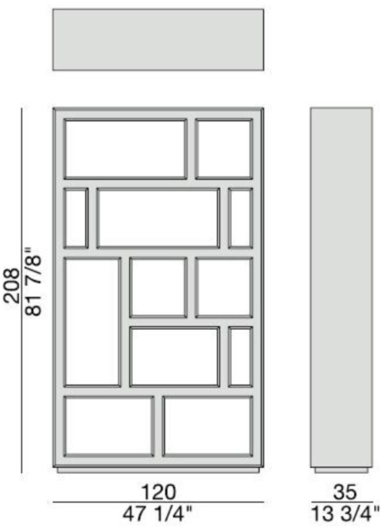 Porada Книжный шкаф-разделитель из ореха Iron sun-id-1442837 - Вид №3
