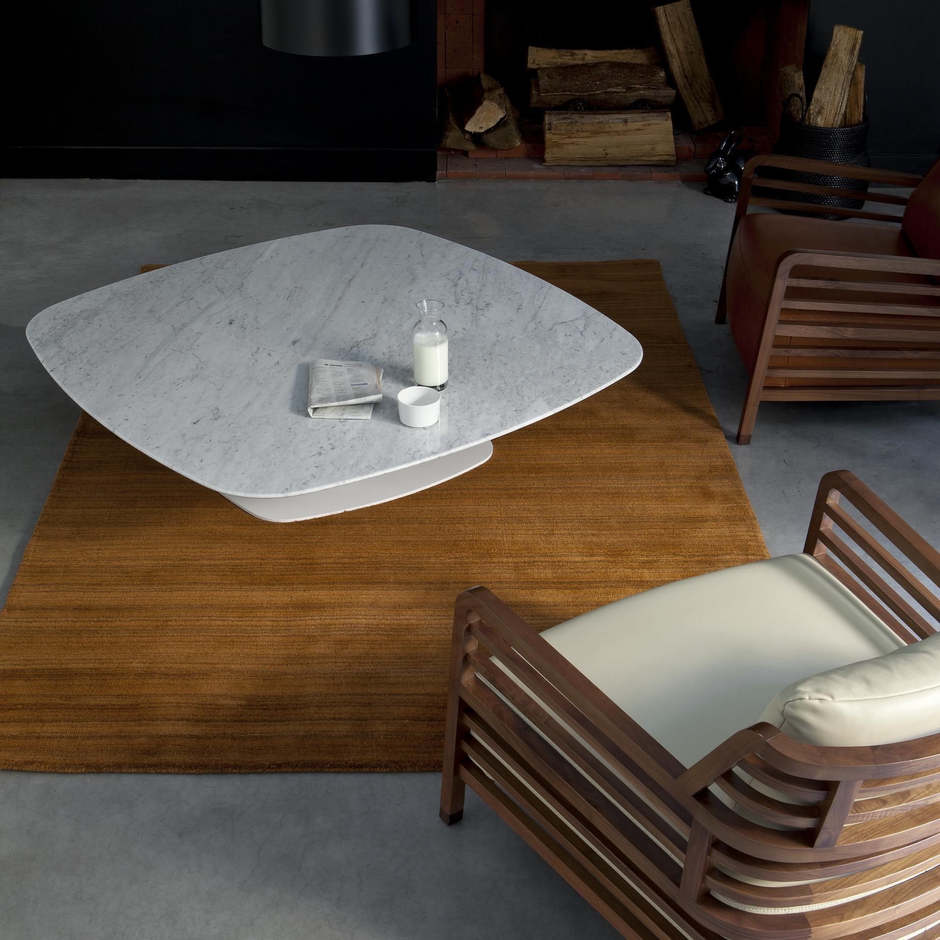 Квадратный низкий столик из каррарского мрамора Ligne Roset Alster ARCH-00118188 - Вид №2