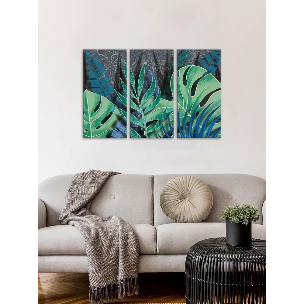 Картина на МДФ Листья 30x60 см 3 шт 85336851 STLM-2064760 POSTERMARKET  - Вид №4