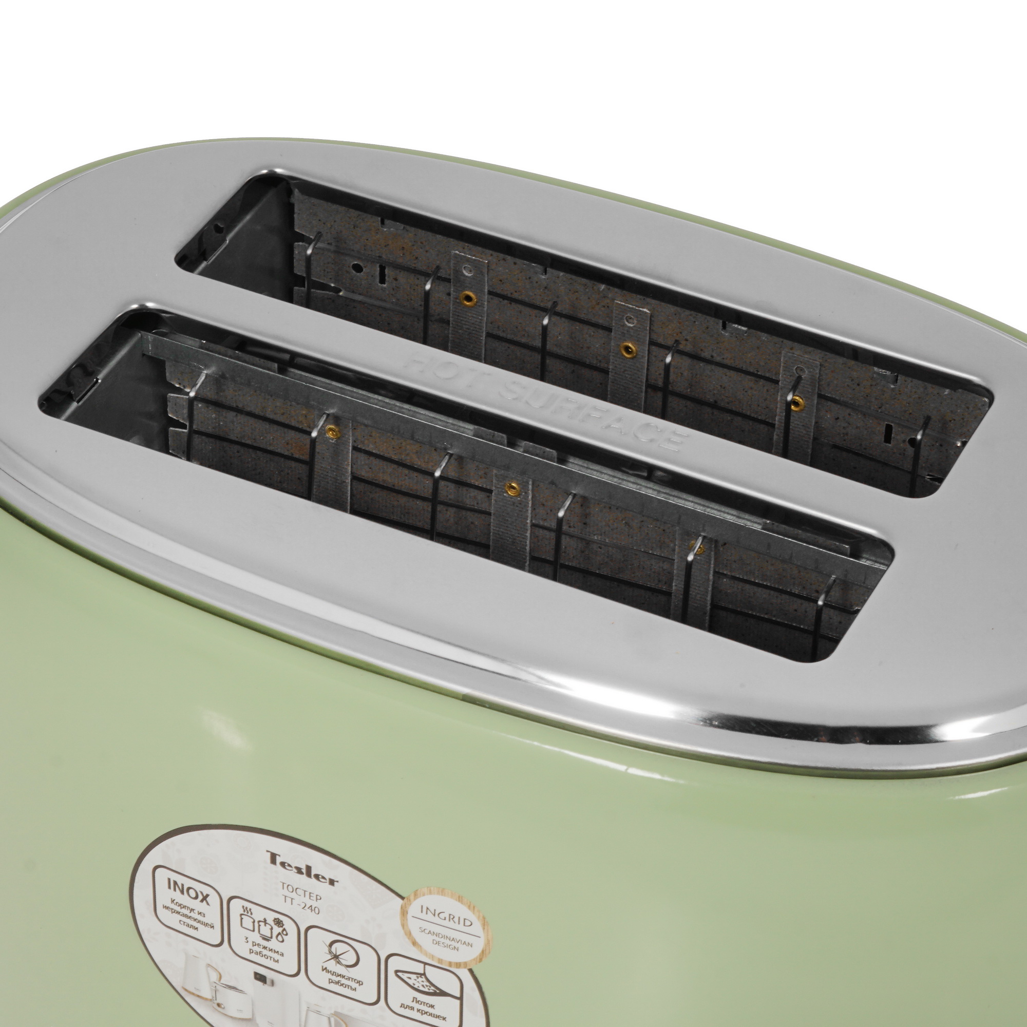 5300238 Тостер TESLER TT-240 зеленый STDN-0054158 - Вид №4