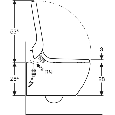 146.294.SJ.1 Подвесной унитаз-биде Geberit AquaClean Tuma Comfort Geberit  - Вид №4