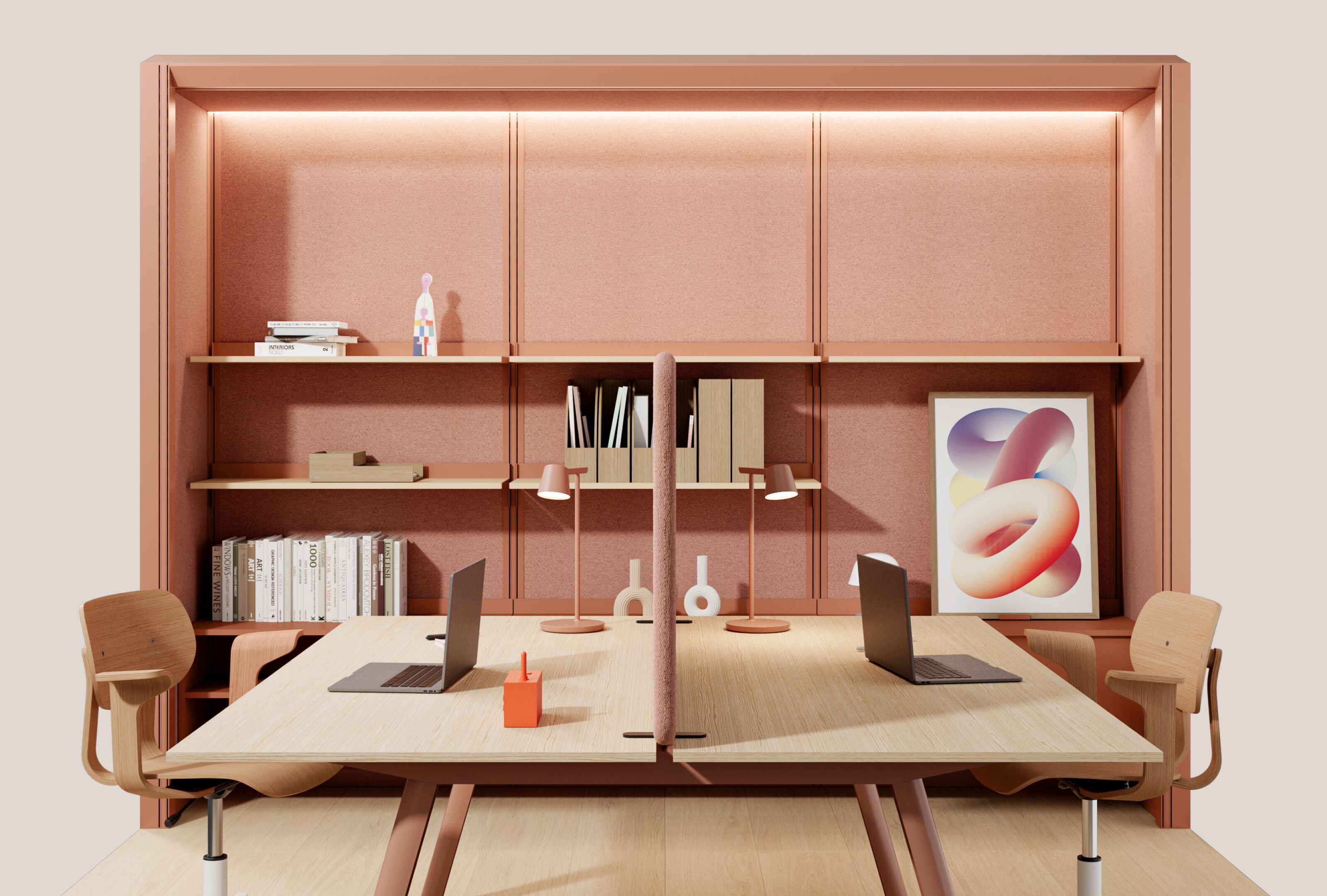 Алюминиевый модульный офисный остров с порошковым покрытием Mute ARCH-00130834 - Вид №1