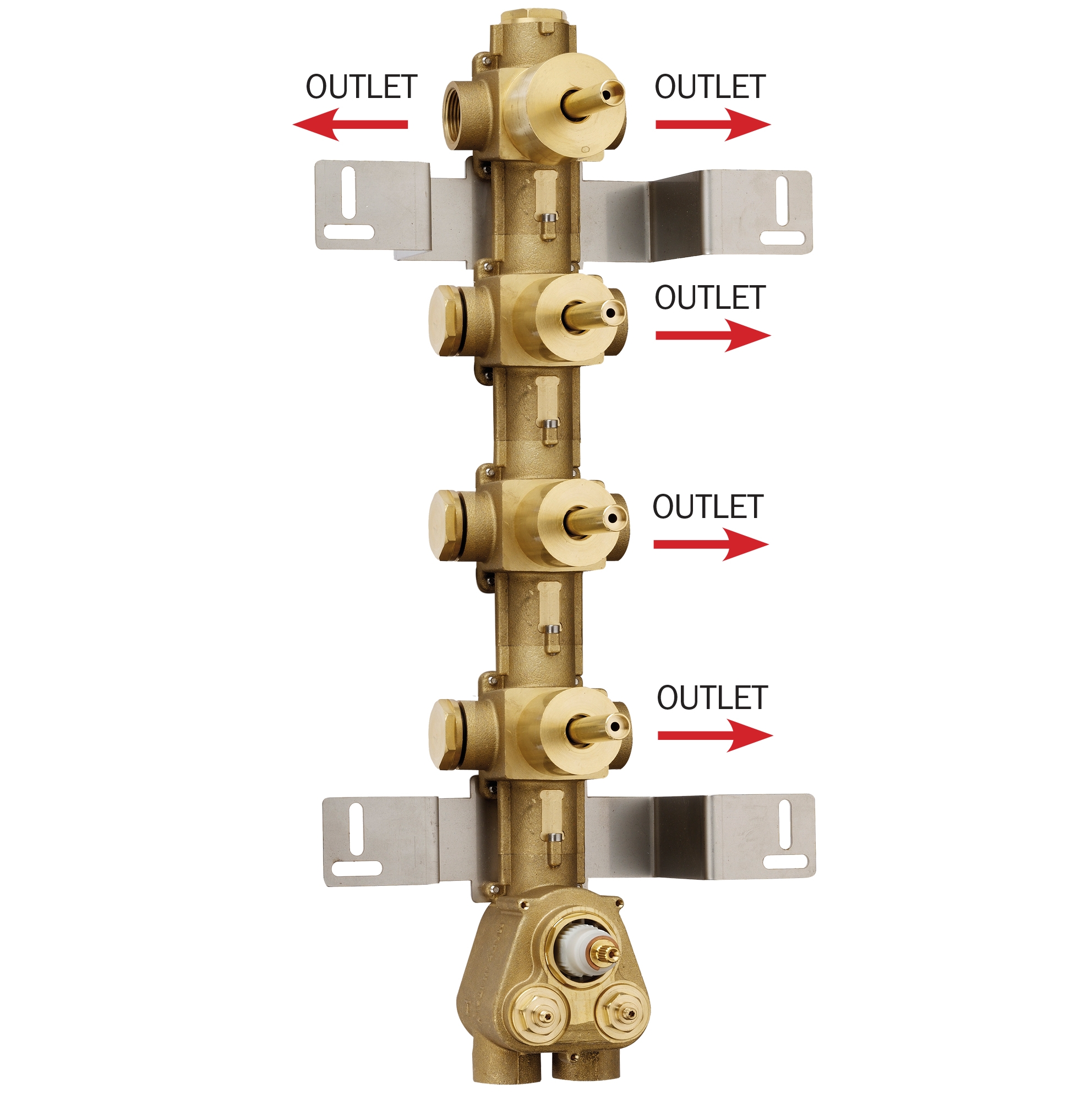 Z031208 + Z030275000 Смеситель & запорный кран Oki 5 Outlets HP BOSSINI  - Вид №1