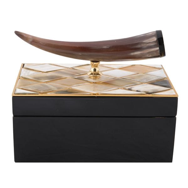 Шкатулка 24х18х14 см черная UNICO  255436 Чёрный;бежевый;золотой  - Вид №2