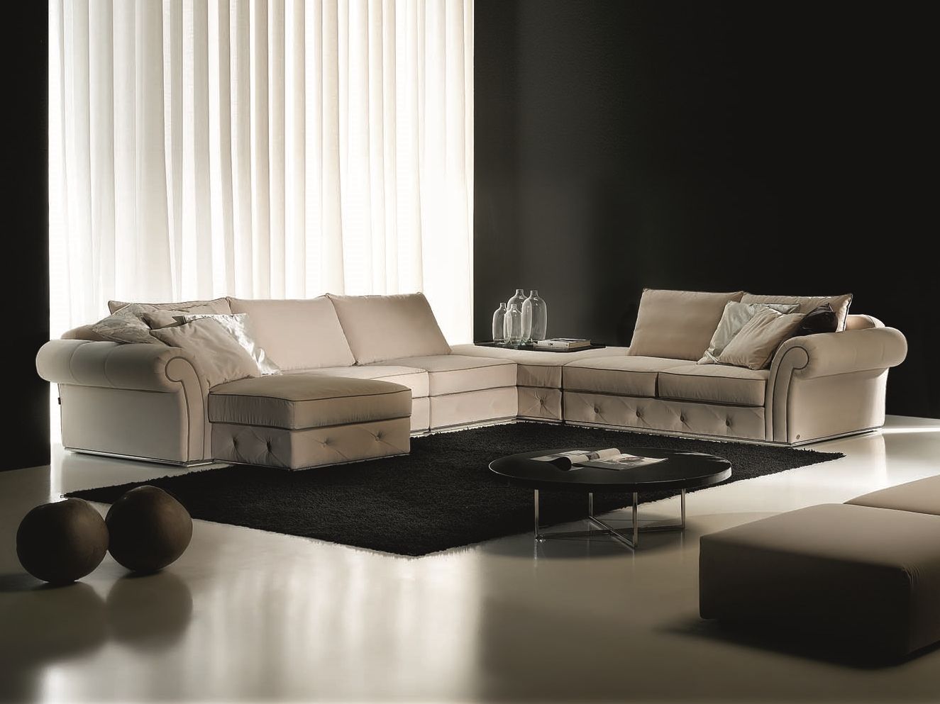 Бархатный угловой диван Former In Italia Ramon Plus ARCH-00031888 - Вид №1