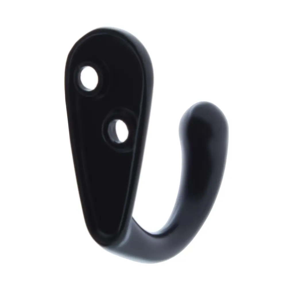 Крючок одинарный маленький LK0101BL, металл, цвет чёрный LAMPLANDIA STLM-2198163 - Вид №1